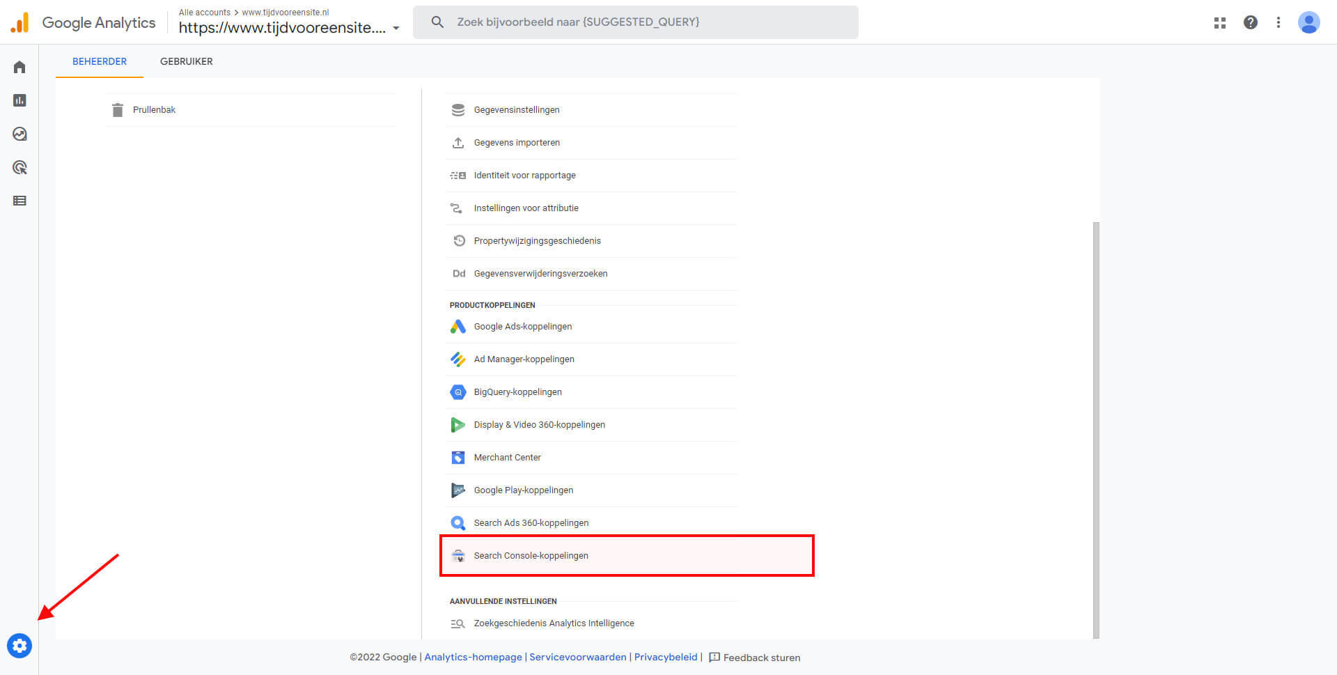 Google Analytics koppelen met Search Console