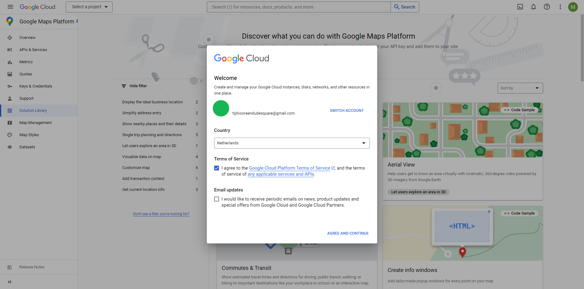 Voorwaarden Google Maps Platform