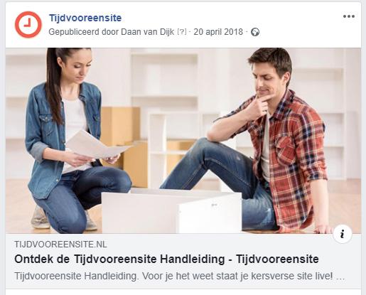 Facebookbericht Tijdvooreensite